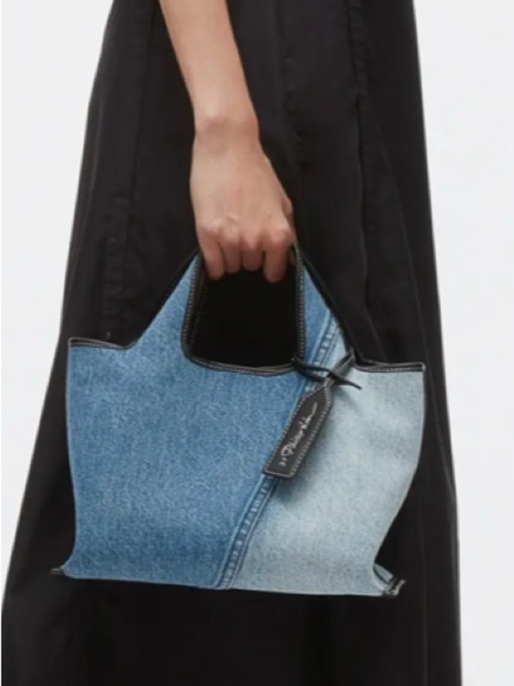 3.1 Phillip Lim Denim Two-Tone Tote Bag - Blue